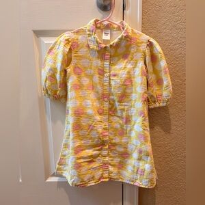 Charming open edit Yellow and Pink Polka Dot Kids Dress